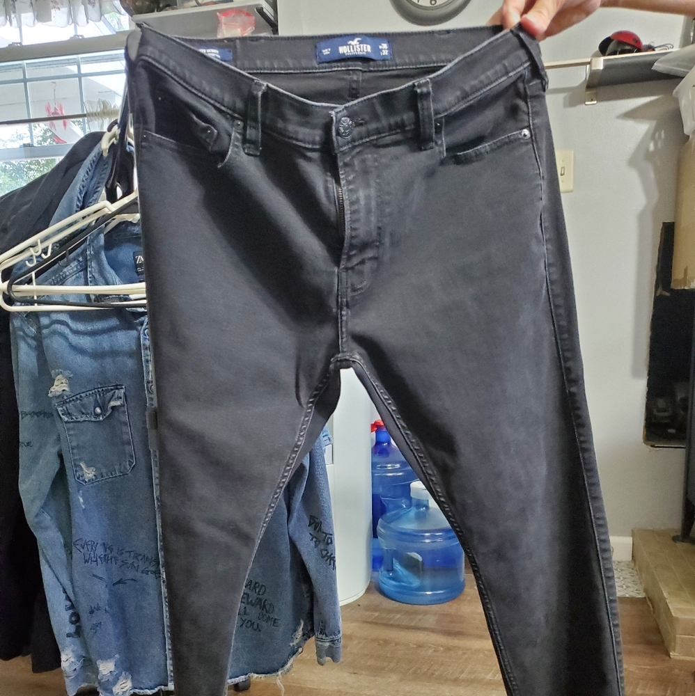 Hollister Super Skinny Jeans, faded from washing